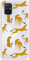 Case Company® - Samsung Galaxy A71 hoesje - Luipaard - Soft Cover Telefoonhoesje - Bescherming aan alle Kanten en Schermrand