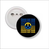 Button Met Speld - Peace Not War - Oekraine Vlag