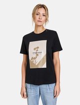 TAIFUN Dames T-shirt met tekstprint GOTS