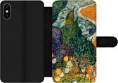 Bookcase Geschikt voor iPhone XS Max telefoonhoesje - Herinnering aan de tuin van Etten - Vincent van Gogh - Met vakjes - Wallet case met magneetsluiting