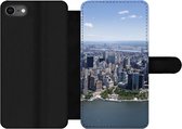 Bookcase Geschikt voor iPhone 7 telefoonhoesje - New York - USA - Skyline - Met vakjes - Wallet case met magneetsluiting