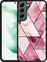 Galaxy S22+ Hardcase hoesje Roze Marmer Mix - Designed by Cazy