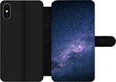 Étui pour téléphone iPhone XS Max Bookcase - Voie lactée - Étoiles - Espace - Avec poches - Étui portefeuille avec fermeture magnétique