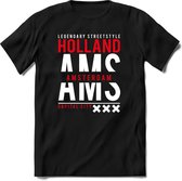 Amsterdam - Holland | TSK Original & vintage | T-Shirt Heren - Dames | Rood | Perfect Cadeau Shirt | Grappige Spreuken - Zinnen - Teksten | Maat S