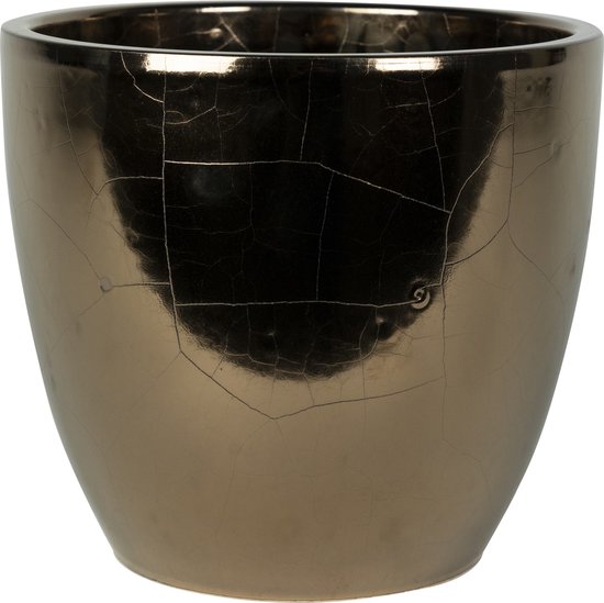 TS Sierpot Bolino zwart - Decoratieve pot - 1x Ø 15 x 13 cm