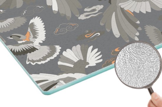 Planche à découper en Verres - 39x28 - Vogel - Motif - Nuages - Planches à découper en Glas