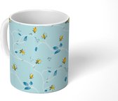 Mok - Koffiemok - Patronen - Bloemen - Water - Mokken - 350 ML - Beker - Koffiemokken - Theemok