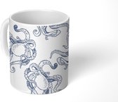 Mok - Koffiemok - Octopus - Dieren - Zee - Patronen - Mokken - 350 ML - Beker - Koffiemokken - Theemok