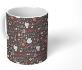 Mok - Koffiemok - Winter - Bloemen - Quotes - Patroon - Mokken - 350 ML - Beker - Koffiemokken - Theemok