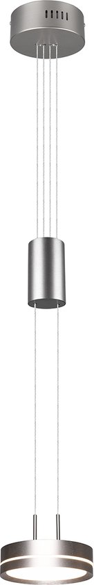 LED Hanglamp - Hangverlichting - Torna Franco - 7.2W - 1-lichts - Warm Wit 3000K - Dimbaar - Rond - Mat Nikkel - Aluminium