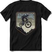 Adventure | TSK Studio Mountainbike kleding Sport T-Shirt | Grijs | Heren / Dames | Perfect MTB Verjaardag Cadeau Shirt Maat L