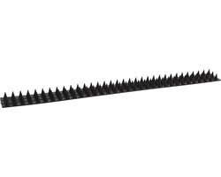 Antiklimstrips tegen inbraak / katten / vogels - 5 meter (10x stuks van 50 cm) - zwart - Vogelpinnen / kattenpinnen - Hekpunten