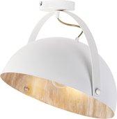 QAZQA magna - Industriele Hanglamp - 1 lichts - L 47 cm - Wit - Industrieel -  Woonkamer | Slaapkamer | Keuken