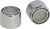 straalregelaar intern 1,5 cm RVS zilver 2 stuks