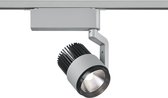 LED Railverlichting - Track Spot - Torna Dual Radina - 2 Fase - 15W - Aanpasbare Kleur - Dimbaar - Rond - Mat Titaan - Aluminium