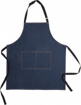 schort Denim 80 cm katoen donkerblauw one-size