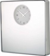 wandklok Mirror 33,5 x 32,5 cm chroom zilver