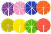 glasmarker Fruit Party 3,3 cm siliconen 8 stuks