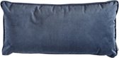 sierkussen London 60 x 30 cm polyester donkerblauw