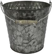 bloempot Sannah emmer 24 x 22 cm staal grijs