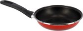 koekenpan Rosso 36 x 19,5 x 6,5 cm RVS rood/zwart