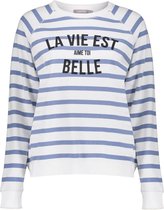 Geisha Trui Striped Sweater La Vie Est Belle 22130 41 Navy/white Dames Maat - L