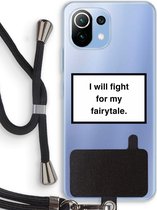 Case Company® - Xiaomi Mi 11 Lite hoesje met Koord - Fight for my fairytale - Telefoonhoesje met Zwart Koord - Bescherming aan alle Kanten en Over de Schermrand