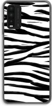 Case Company® - Xiaomi Redmi 9T hoesje - Zebra pattern - Soft Cover Telefoonhoesje - Bescherming aan alle Kanten en Schermrand