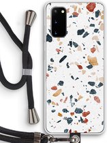 Case Company® - Samsung Galaxy S20 hoesje met Koord - Terrazzo N°4 - Telefoonhoesje met Zwart Koord - Bescherming aan alle Kanten en Over de Schermrand