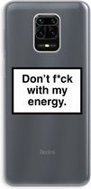Case Company® - Xiaomi Redmi Note 9 Pro hoesje - My energy - Soft Cover Telefoonhoesje - Bescherming aan alle Kanten en Schermrand