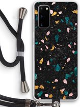 Case Company® - Samsung Galaxy S20 hoesje met Koord - Terrazzo N°10 - Telefoonhoesje met Zwart Koord - Bescherming aan alle Kanten en Over de Schermrand