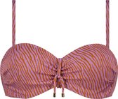 Zumba Zebra bandeau bikinitop Roze, Paars maat 40C (80C)