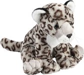Pluche knuffel dieren Sneeuw Luipaard 30 cm - Speelgoed wilde dieren knuffelbeesten
