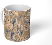 Mok - Marmer print - Grijs - Patronen - Mokken - 350 ML - Beker - Uitdeelcadeautjes