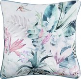sierkussen Verdi 48 x 48 cm polyester lichtblauw