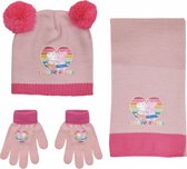 winterset Peppa Pig meisjes acryl roze 4-delig one-size