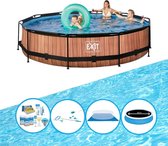 EXIT Zwembad Timber Style - Frame Pool ø360x76cm - Plus accessoires