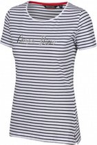 t-shirt Olwyn Carpe Diem dames wit/navy maat 38