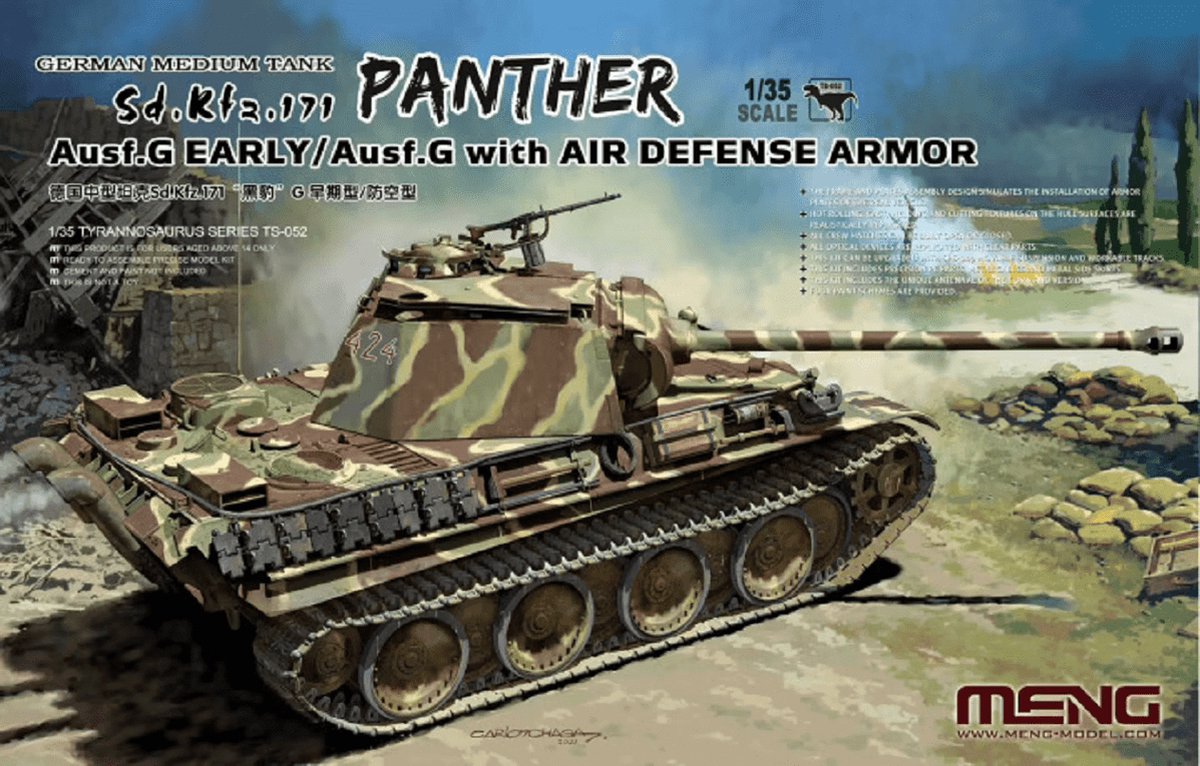 Meng Model Modelbouwpakket Militaire voertuigen - MENG TS052 German Tank Sd.Kfz. 171 Panther Ausf.G Early/Ausf.G Plastic - 1:35 - Modelbouw