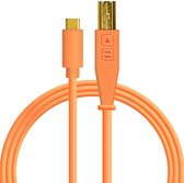 DJ TECHTOOLS USB-C/USB-B Chroma Cable (Neon Orange) - Kabel voor DJs
