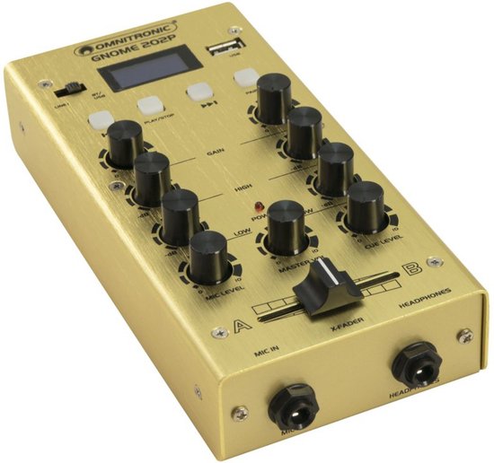 OMNITRONIC Mengpaneel Audio mixer GNOME202P Mini Mixer gold bol