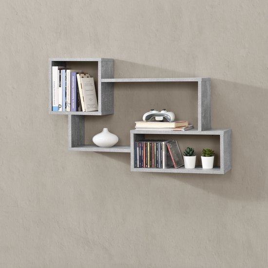 Set van 2 eenvoudige wandplanken Raudberg 49, kleur: wit - Afmetingen