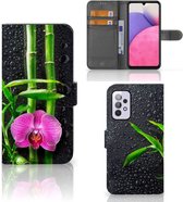 Wallet Book Case Geschikt voor Samsung Galaxy A33 5G Hoesje Orchidee