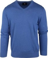 Suitable - Respect Vini Pullover V-Hals 268 Blauw - Maat 4XL - Slim-fit