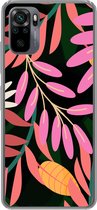 Geschikt voor Xiaomi Redmi Note 10 hoesje - Tropisch - Bloemen - Patronen - Siliconen Telefoonhoesje