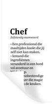 Stickers Stickers muraux - Chef - Cuisine - Dictionnaire - Chef - Cuisine - Sorts - 20x40 cm - Feuille adhésive