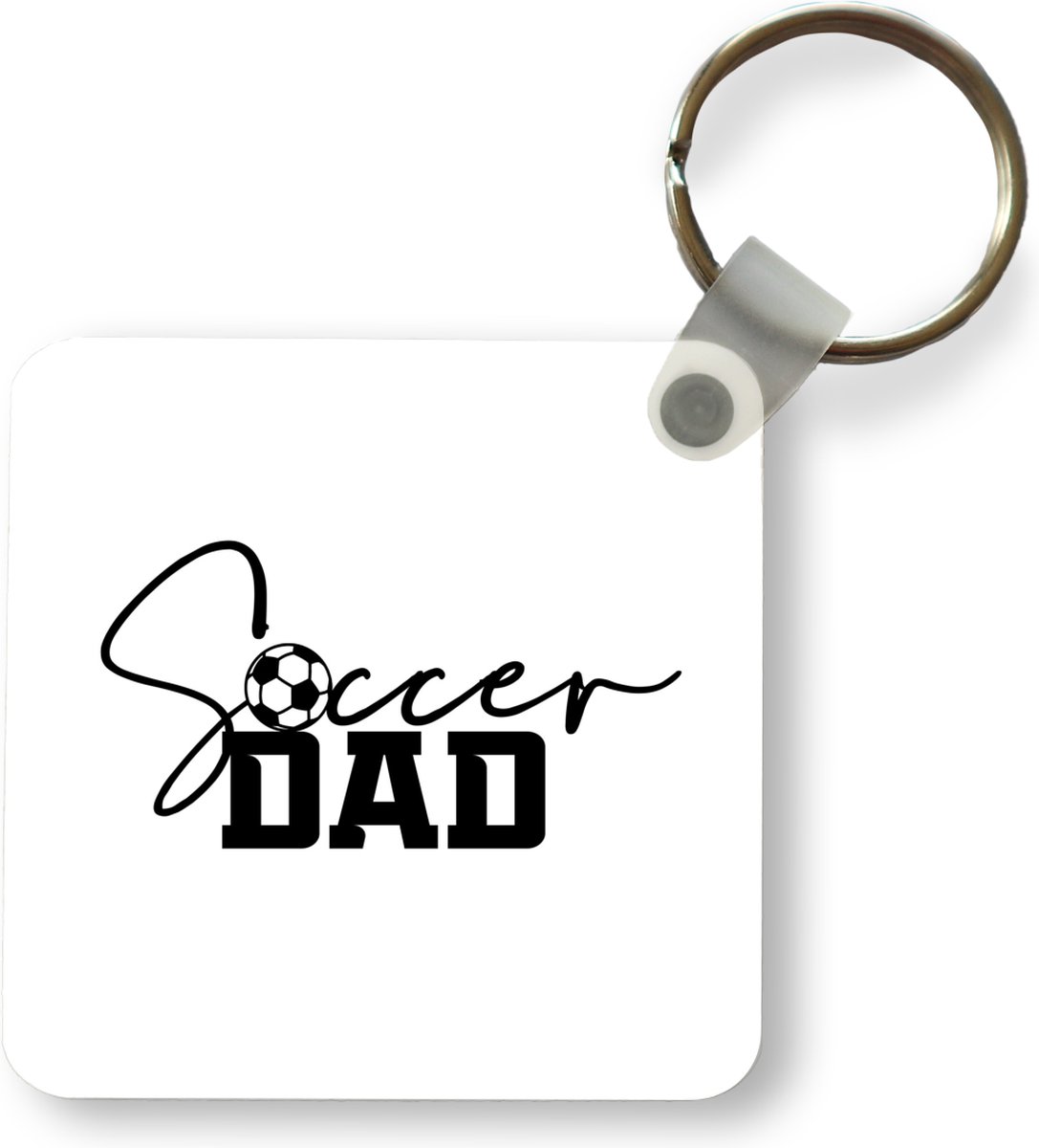 Sleutelhanger - Uitdeelcadeautjes - Spreuken - Quotes - Soccer dad - Vader - Voetbal - Plastic