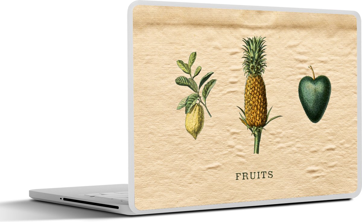Laptop sticker - 17.3 inch - Fruit - Eten - Ananas - 40x30cm - Laptopstickers - Laptop skin - Cover