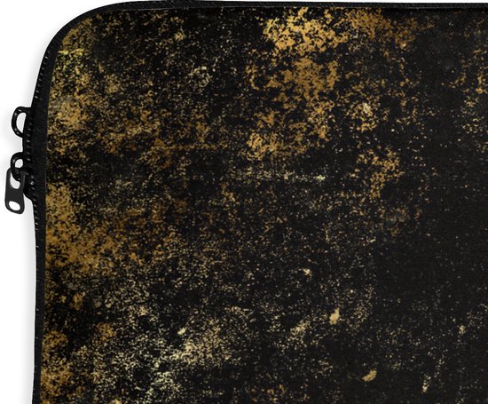 Housse pour ordinateur portable 13 pouces - Or - Zwart - Abstrait - Housse pour ordinateur portable