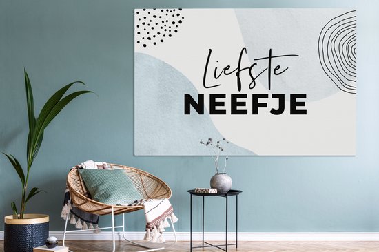 Tableau sur toile Proverbes - 'Cher cousin' - Citations - Pastel - 180x120 cm - Décoration murale XXL